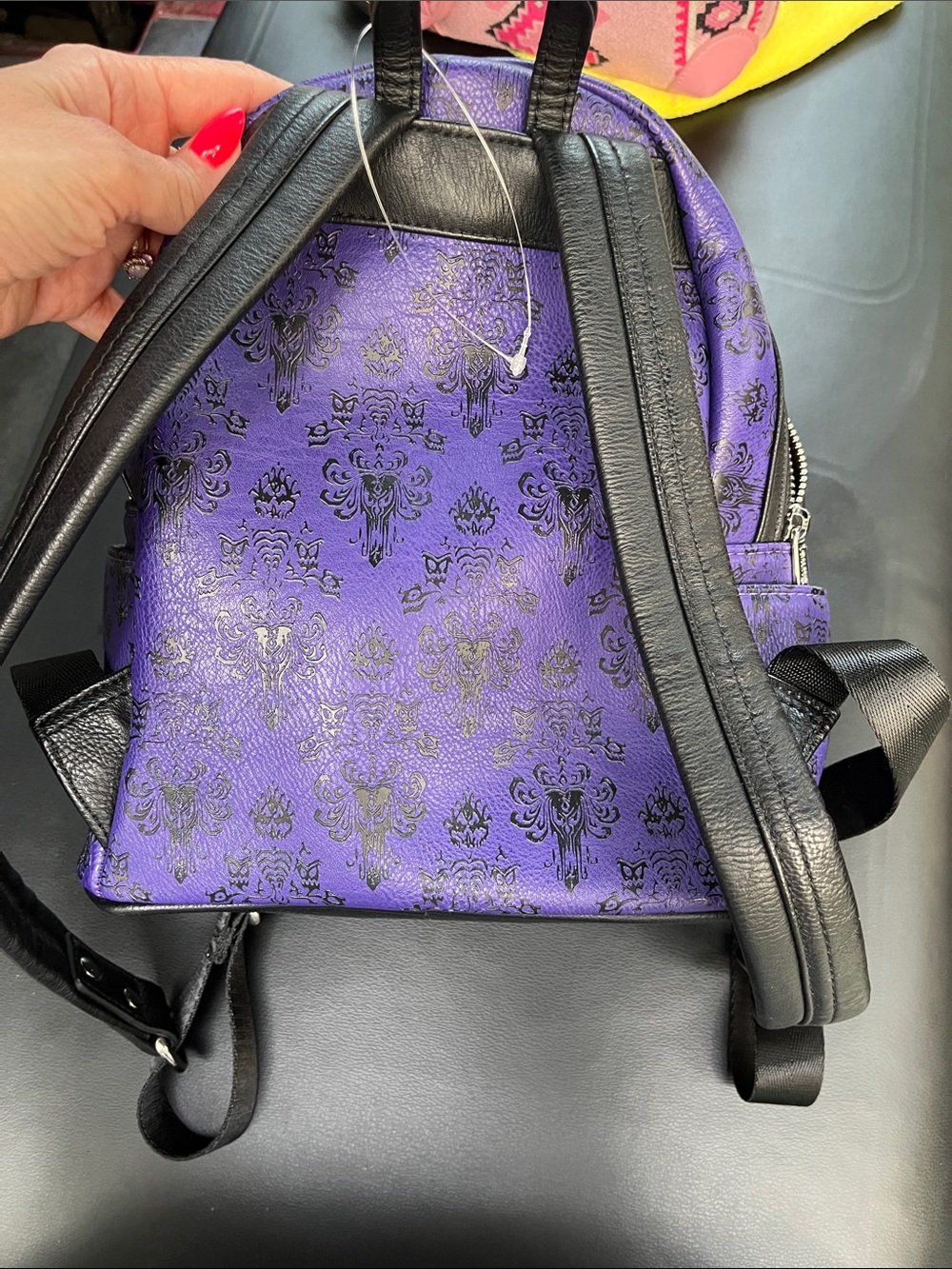 Loungefly Disney haunted mansion Purple Mini Backpack with Black Accents - Picture 3 of 4